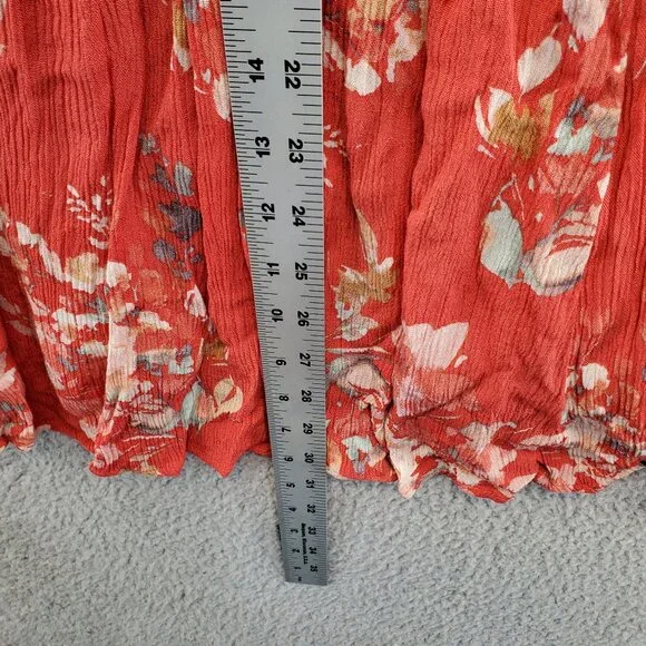 Torrid Babydoll Gauze Crochet Trim Lace-Up Top size 2 (2x) 18-20 - Picture 5 of 8